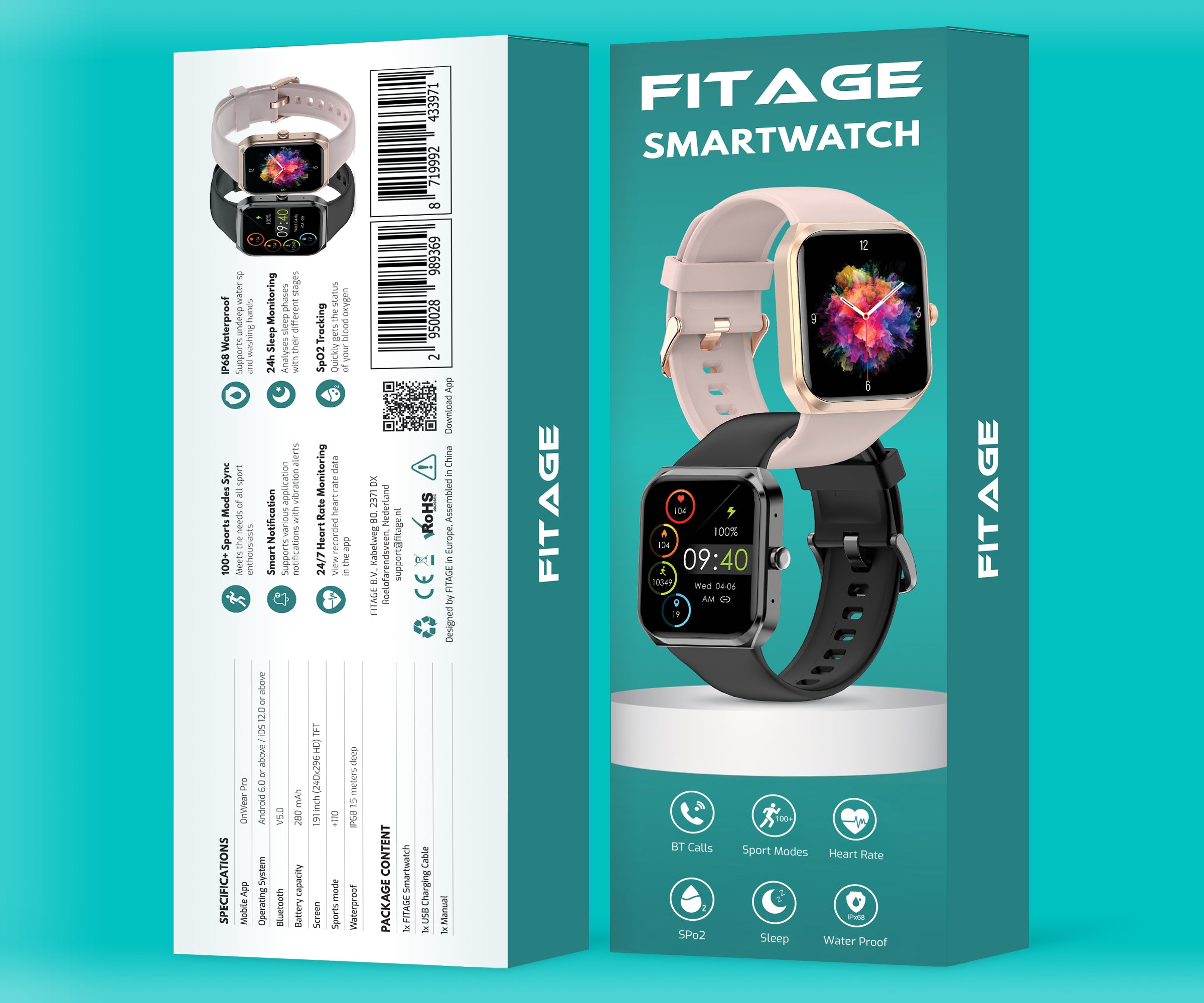 Smartwatch - Stappenteller Horloge - Activity Tracker - Smartwatches - Smart Watch - Dames en Heren