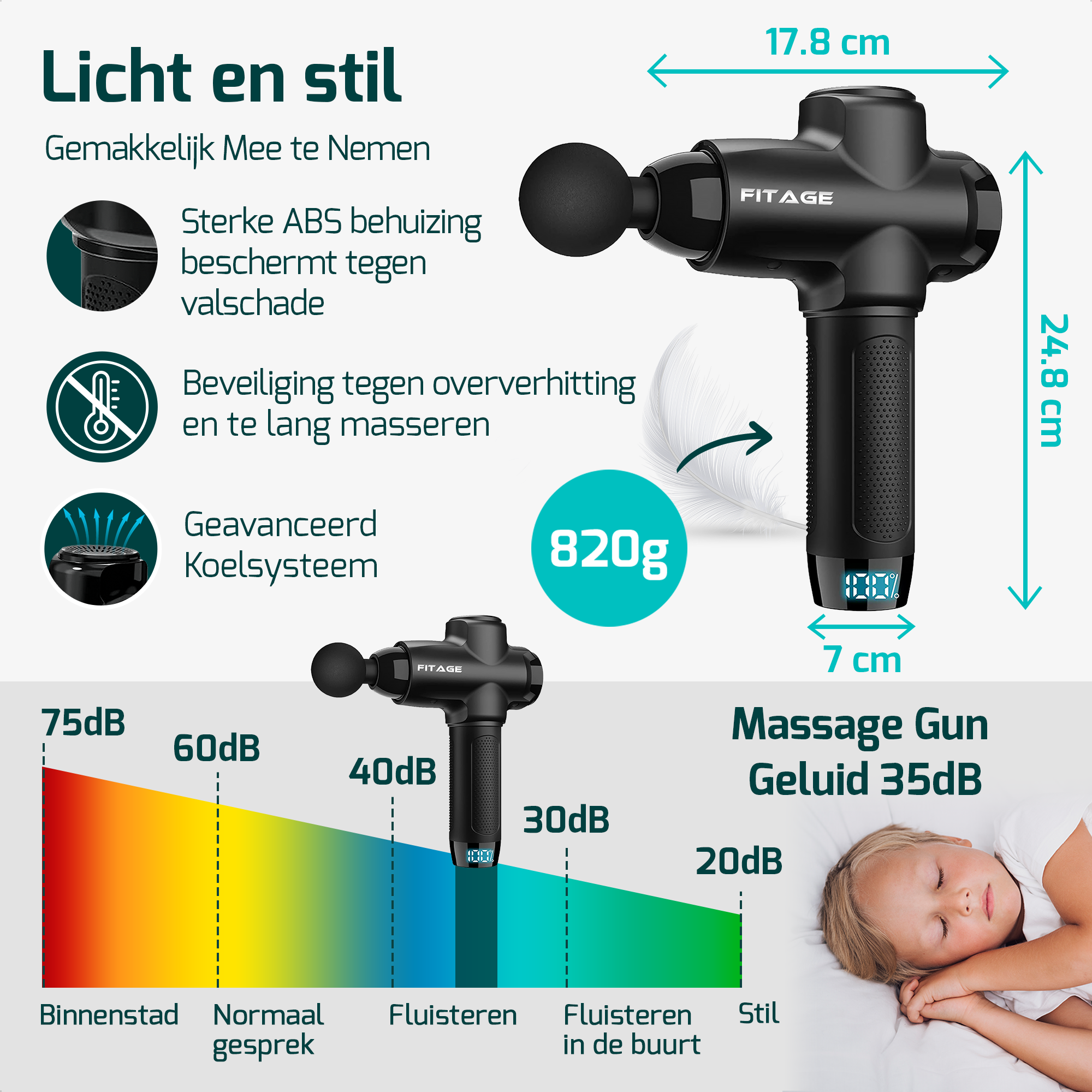 Massage Gun - 12 Opzetstukken - 30 Standen - Massagegun - Muscle Gun - Professioneel - Opbergkoffer